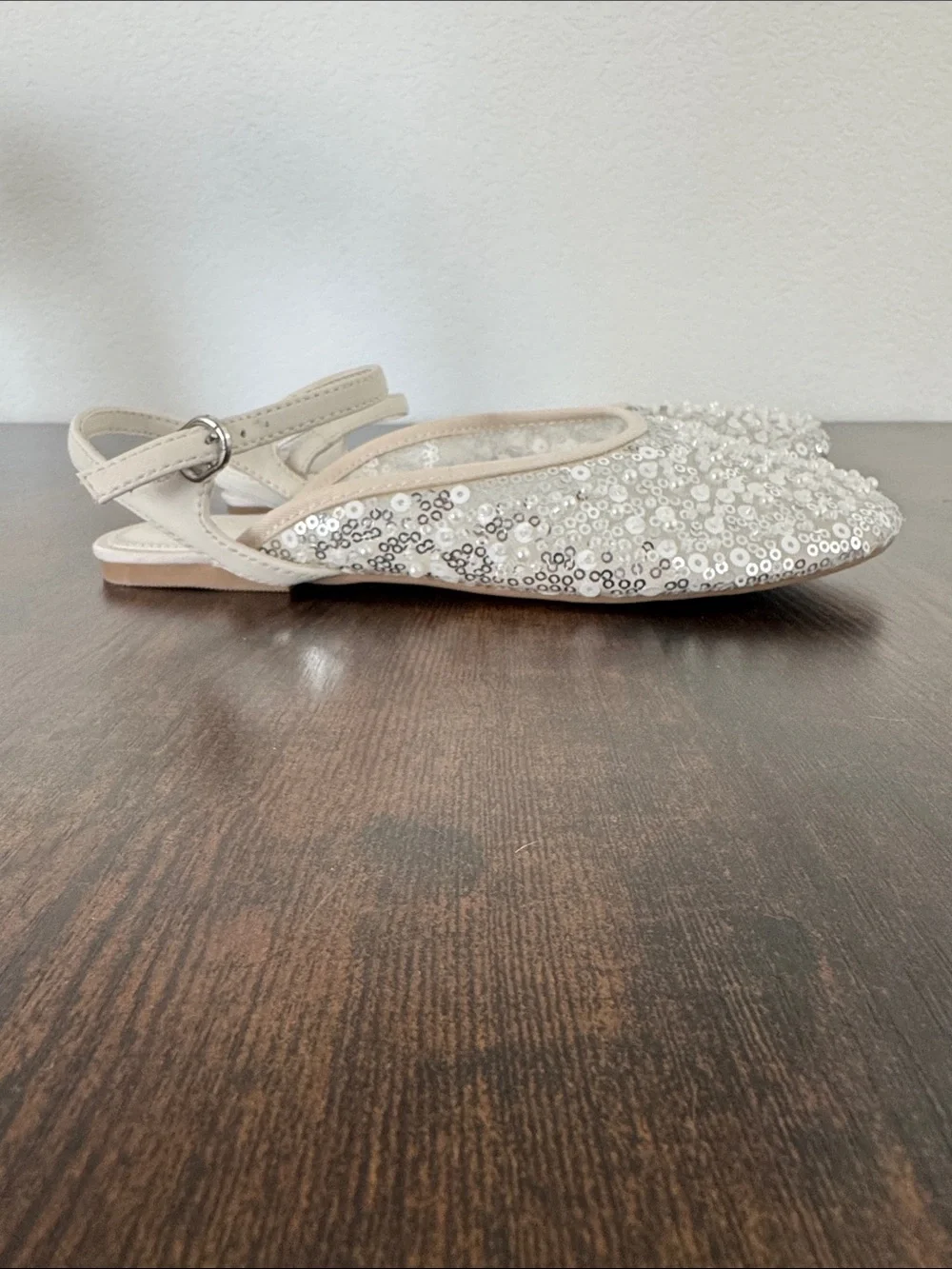 Zara SEQUIN SLINGBACK BALLET FLATS